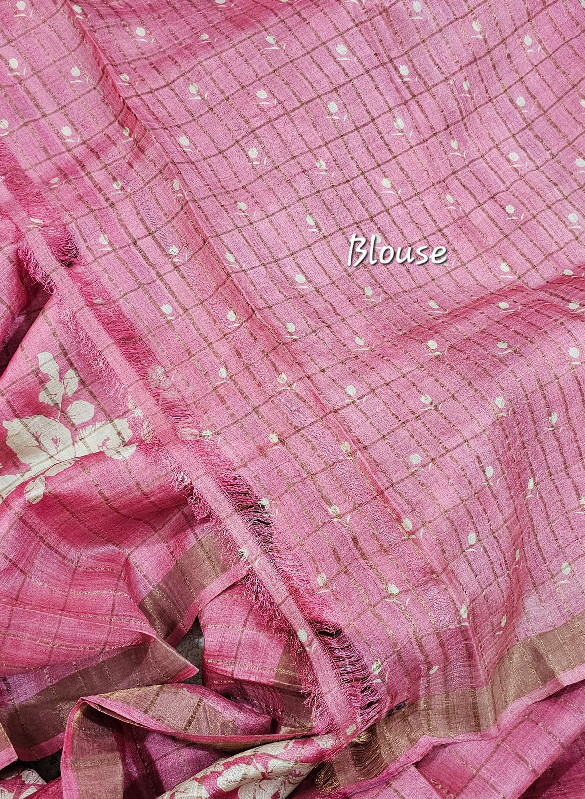 Pure Tussar Silk  - Pink
