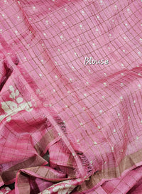 Pure Tussar Silk  - Pink