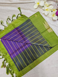 Chinnalampattu Saree -  Purple with Green
