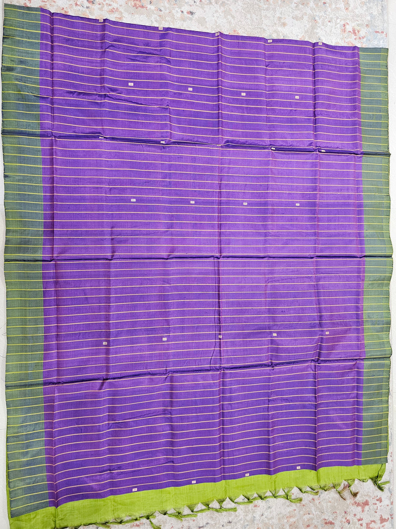Chinnalampattu Saree -  Purple with Green