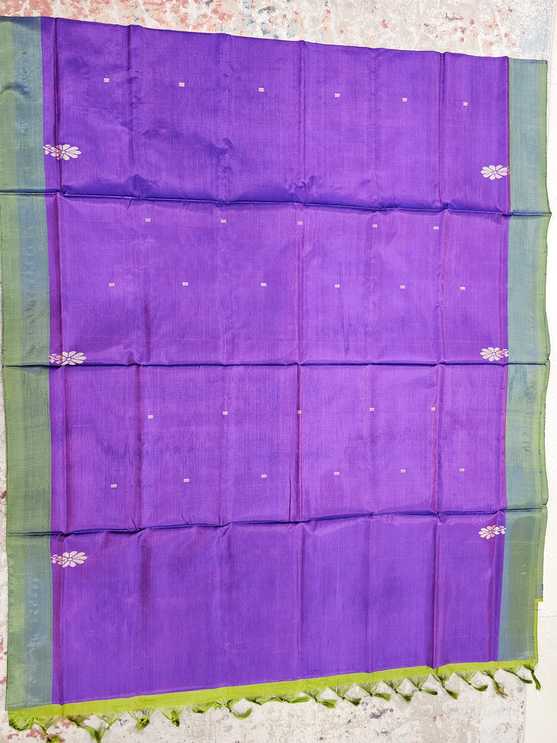 Chinnalampattu Saree -  Purple with Green