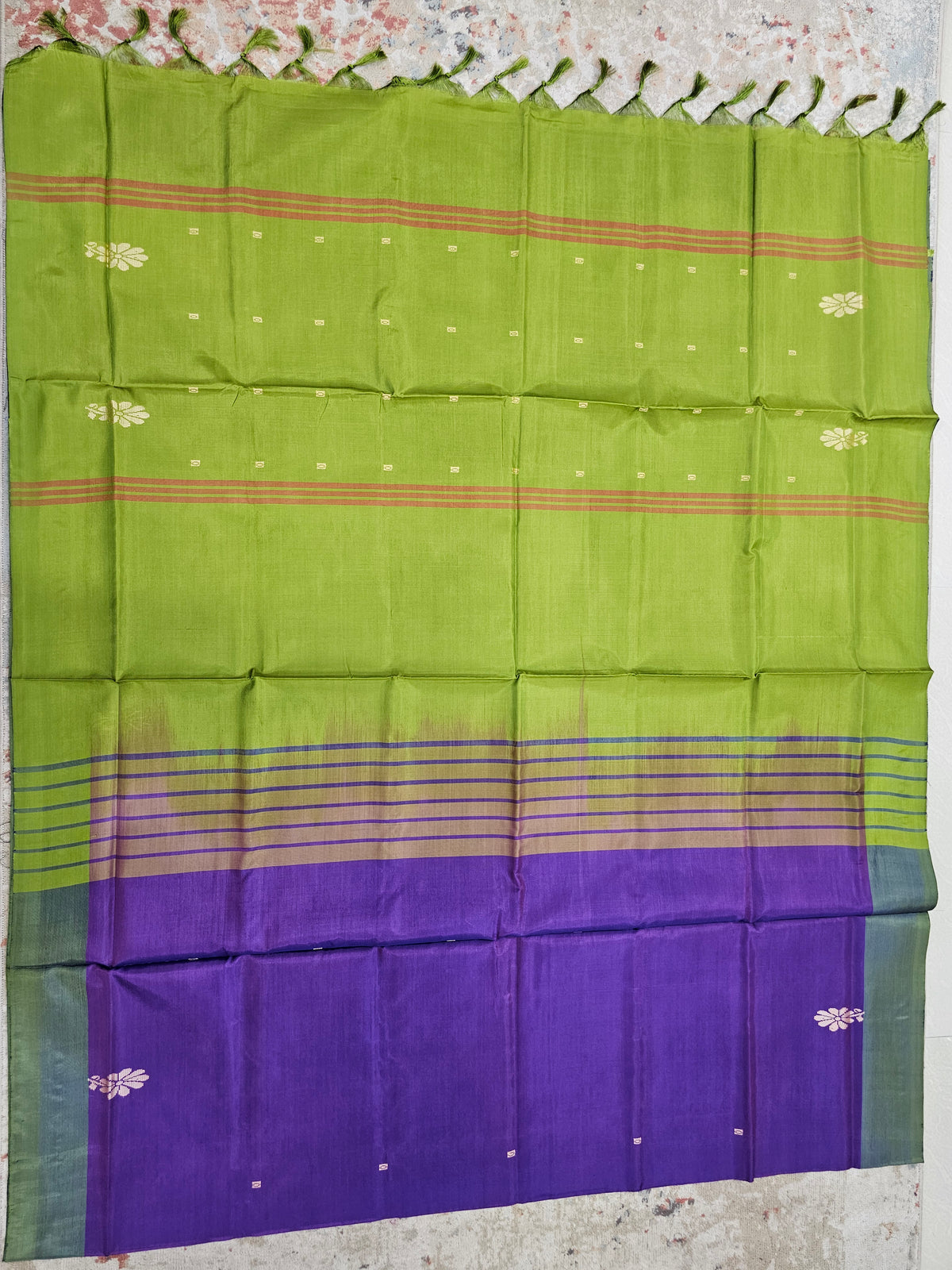 Chinnalampattu Saree -  Purple with Green