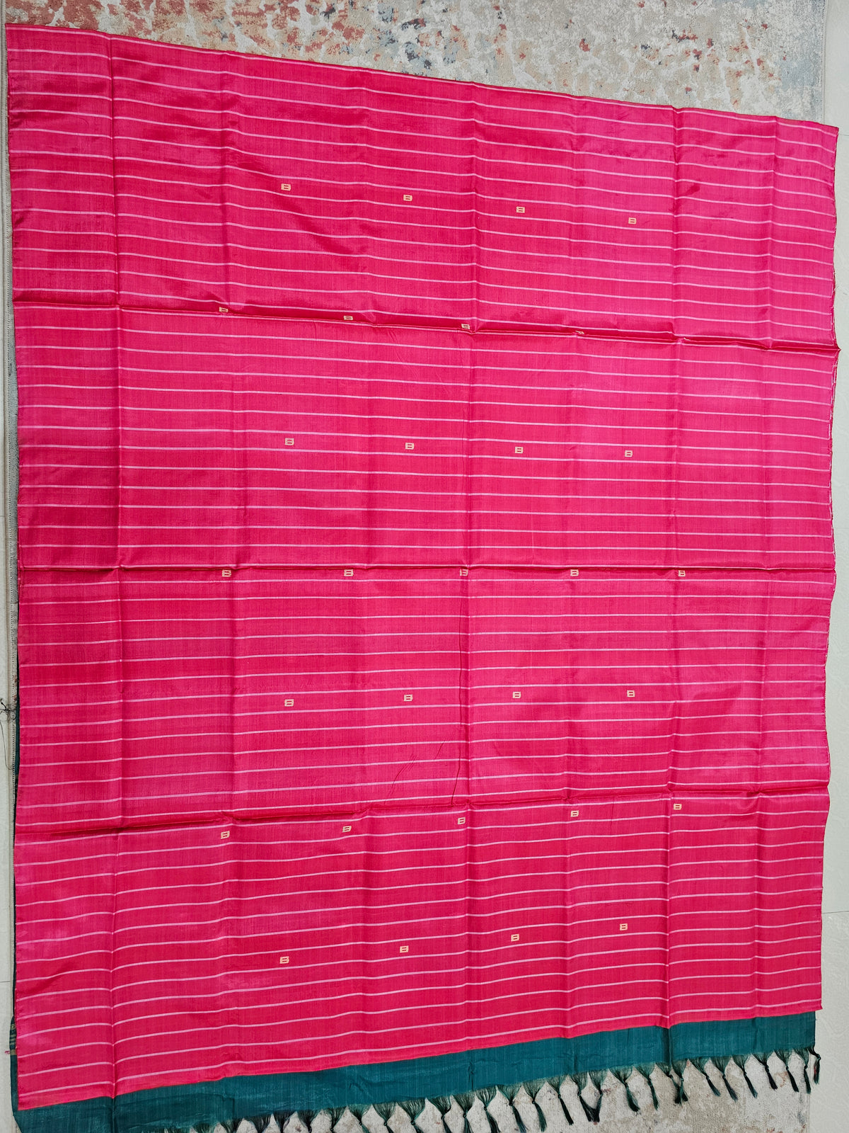 Chinnalampattu Saree - Dark Pink with Green