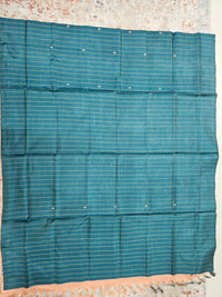 Chinnalampattu Saree - Peacock Green with Peach