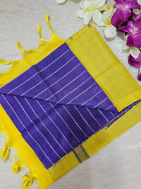 Chinnalampattu Saree - Purple with Yellow