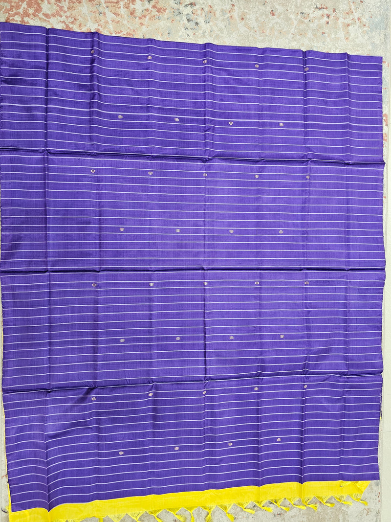 Chinnalampattu Saree - Purple with Yellow