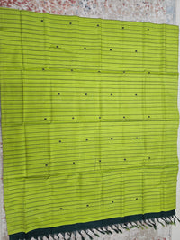 Chinnalampattu Saree - Green with Peacock Green