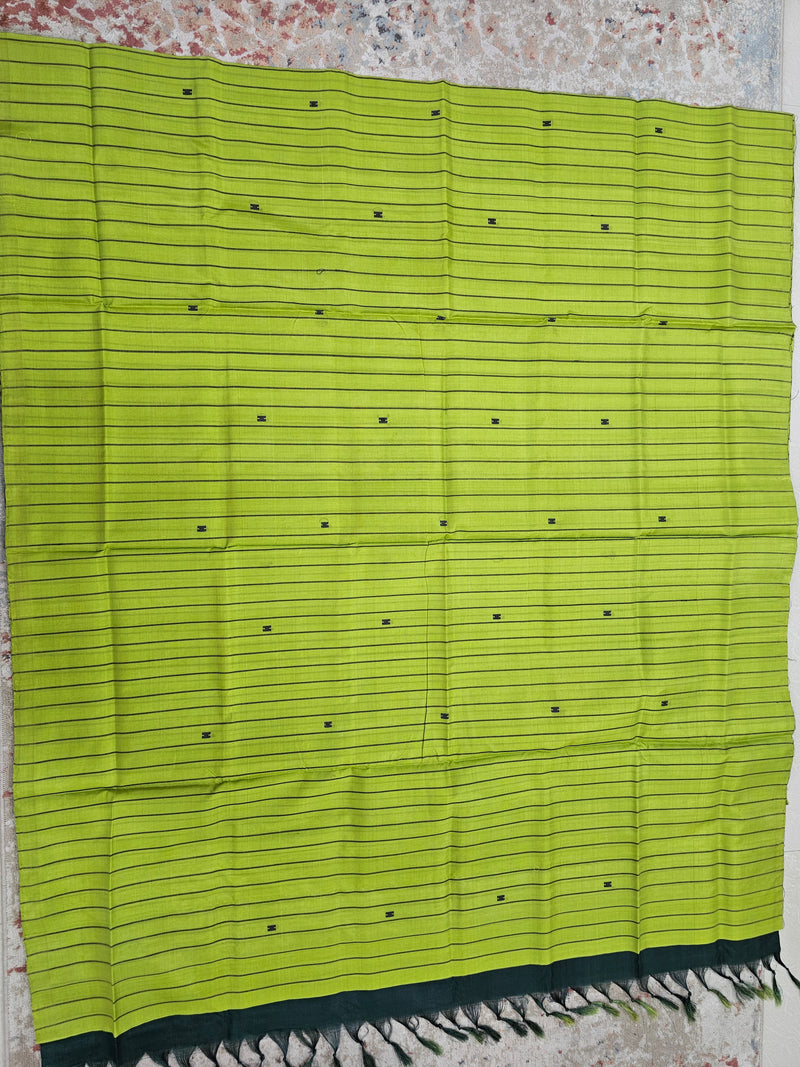 Chinnalampattu Saree - Green with Peacock Green