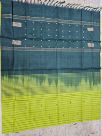 Chinnalampattu Saree - Green with Peacock Green