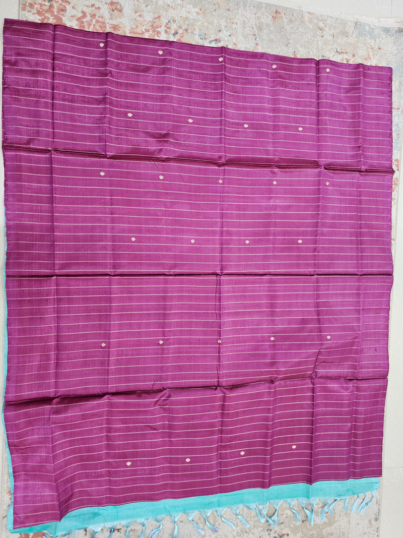 Chinnalampattu Saree - Magenta Pink with Blue