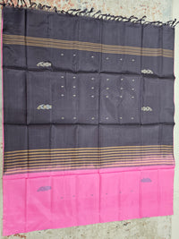 Chinnalampattu Saree - Pink with Dark Brown