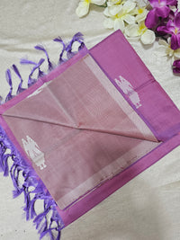 Chinnalampattu Saree - Dark Onion Pink with Dual Pink cum Violet Shade
