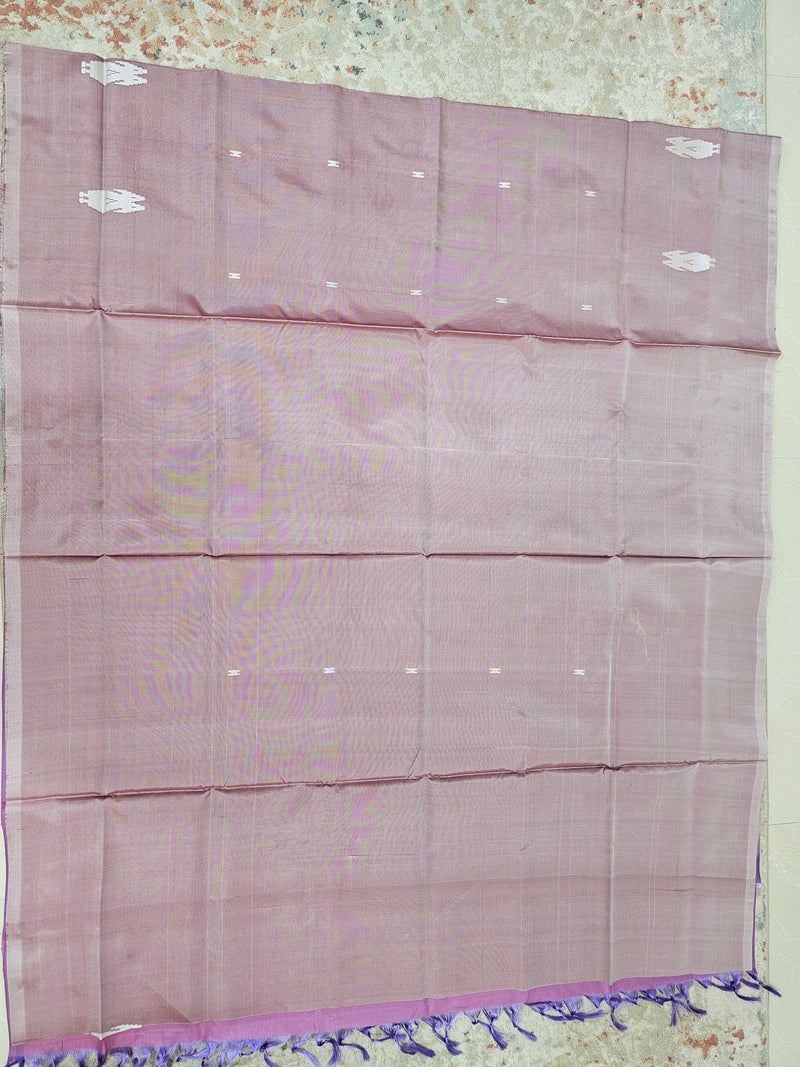 Chinnalampattu Saree - Dark Onion Pink with Dual Pink cum Violet Shade