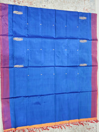 Chinnalampattu Saree - Blue with Orange