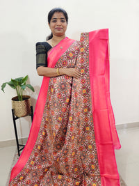 Semi Banarasi Soft Silk Saree - Pink