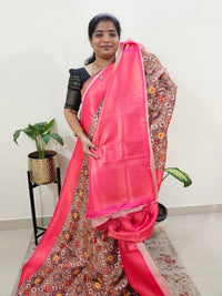 Semi Banarasi Soft Silk Saree - Pink
