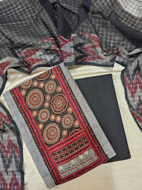 Pure Cotton -  Black with Maroon