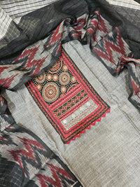 Pure Cotton -  Black with Maroon