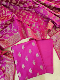 Banarasi Unstitched Salwar Suit - Purple