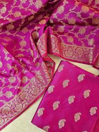 Banarasi Unstitched Salwar Suit - Purple
