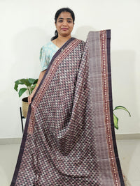 Casual Semi Tussar Digital Prints with Kantha Work - Dark Purple