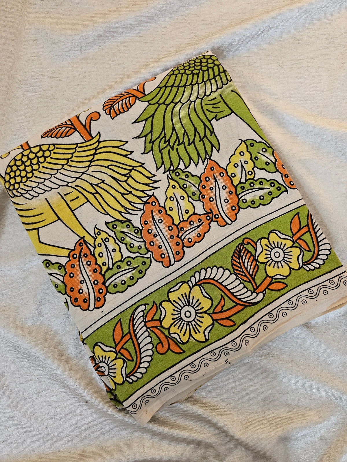 Cotton Kalamkari Saree - Multi Shade