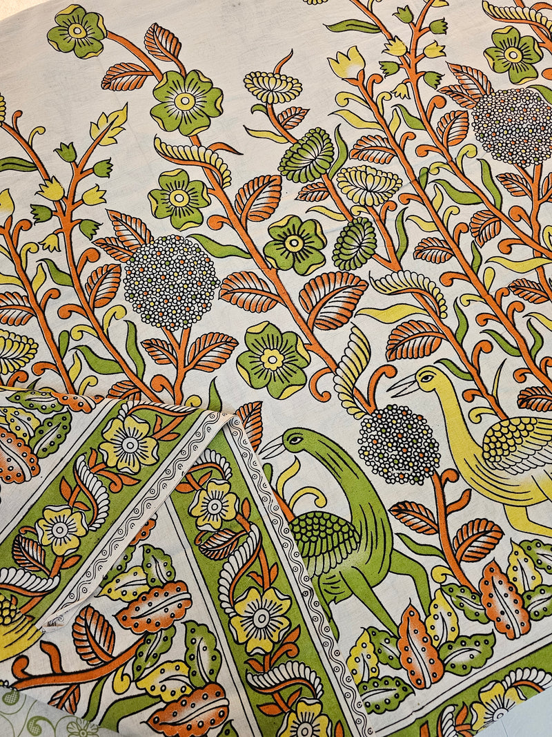 Cotton Kalamkari Saree - Multi Shade