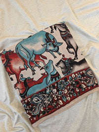 Cotton Kalamkari Saree - Pichwai Multi Shade