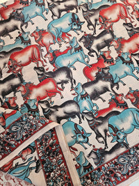 Cotton Kalamkari Saree - Pichwai Multi Shade