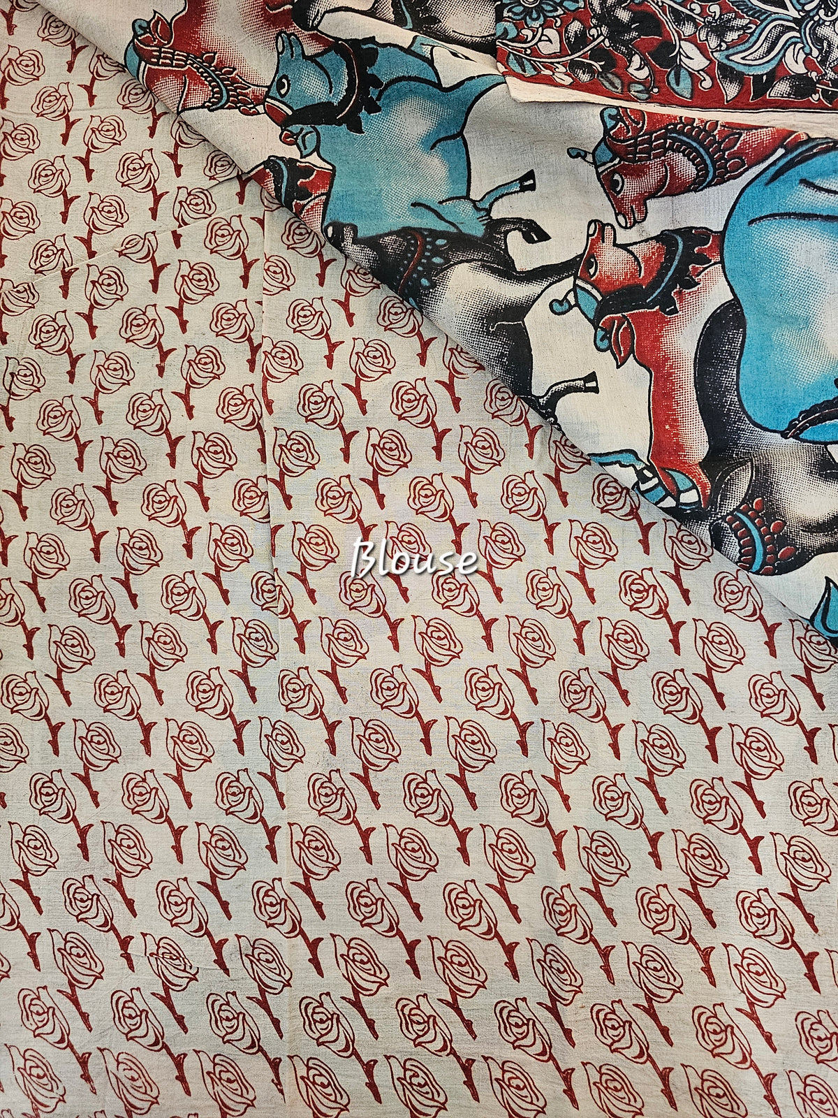 Cotton Kalamkari Saree - Multi Shade