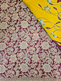 Cotton Kalamkari Saree - Yellow