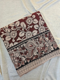 Cotton Kalamkari Saree - Maroon