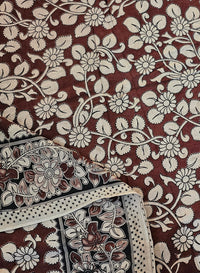 Cotton Kalamkari Saree - Maroon