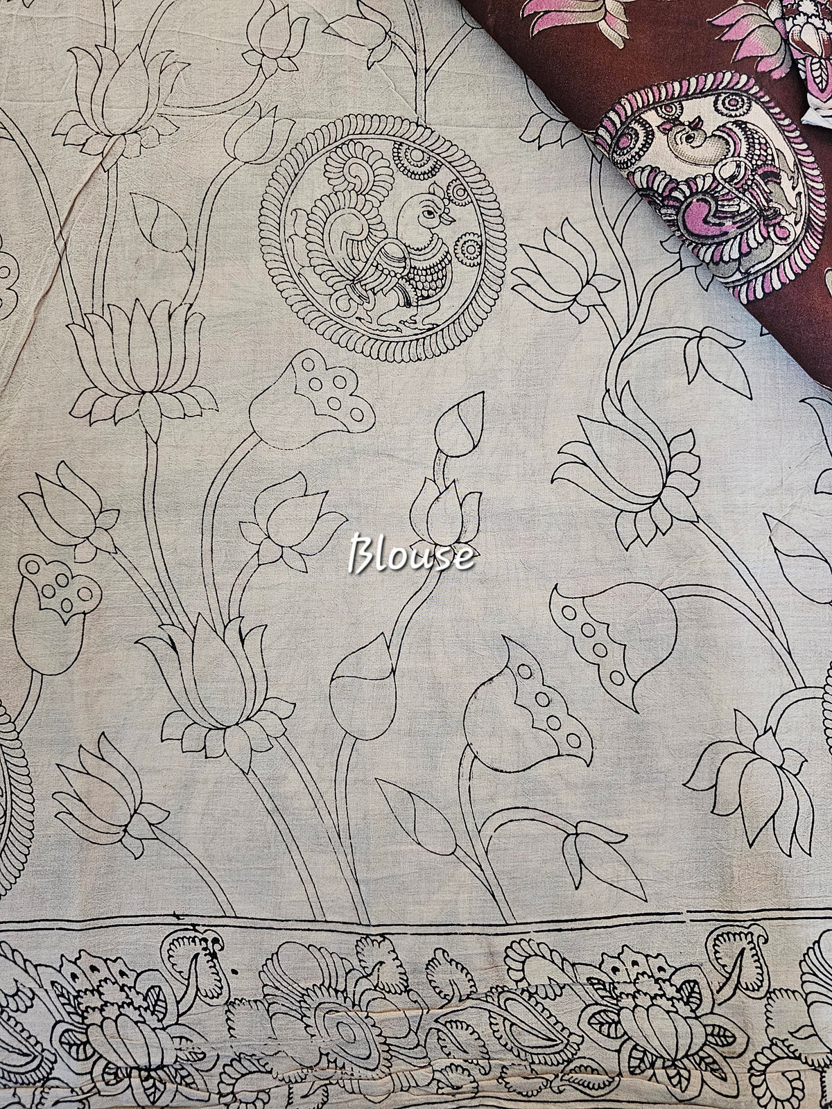 Kalamkari Saree - Maroon