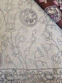 Kalamkari Saree - Maroon