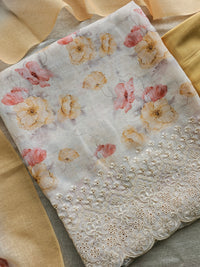 Premimum Pure Soft Linen Unstitched Salwar - Mustard