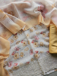 Premimum Pure Soft Linen Unstitched Salwar - Mustard