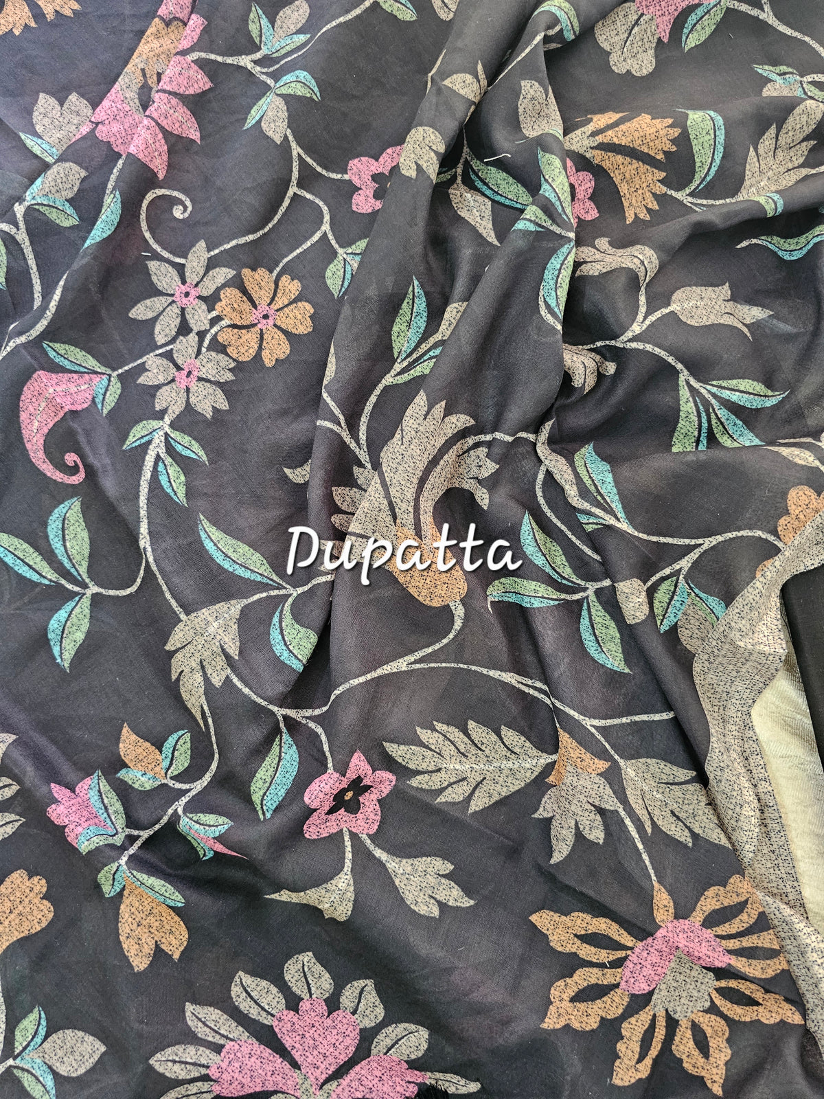 Soft Cotton Unstitched Salwar - Black