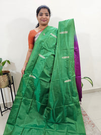 Chinnalampattu Saree with Blouse - Green with Magenta Pink