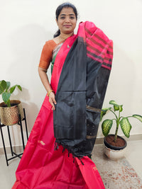 Chinnalampattu Saree with Blouse - Red with Black