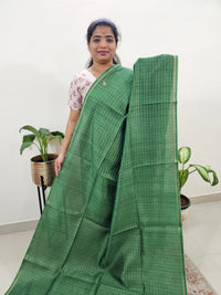 Chanderi Saree with Zari Border - Green