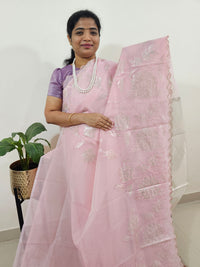 Premium Kota Designer Saree with Classy Patch Work - Peach