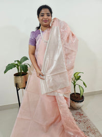 Premium Kota Designer Saree with Classy Patch Work - Peach