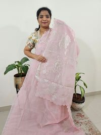 Premium Kota Designer Saree with Classy Patch Work - Pink