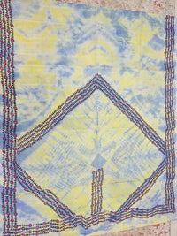 Pure Cotton with Hand Block Prints -Lime Yellow with Grey