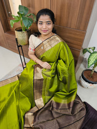 Classical Kanjivaram Pattern Pure Handloom Soft Silk Saree -