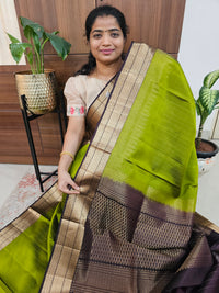 Classical Kanjivaram Pattern Pure Handloom Soft Silk Saree -