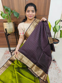 Classical Kanjivaram Pattern Pure Handloom Soft Silk Saree -