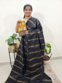 Bhagalpuri Sequence Weaving  - Black