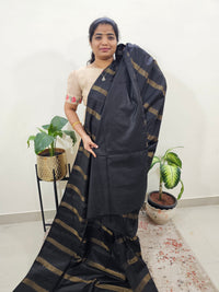 Bhagalpuri Sequence Weaving  - Black
